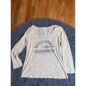 Artisans Pickeled Herring Club Long Sleeve Top Size XXL NWT